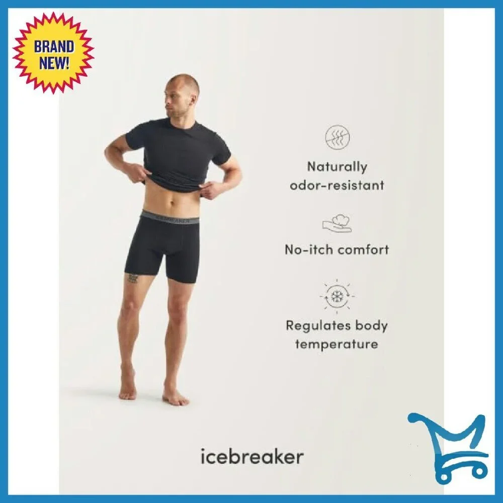 Merino Wool Boxer Briefs Slim Fit Stretchy Anatomica Supportive